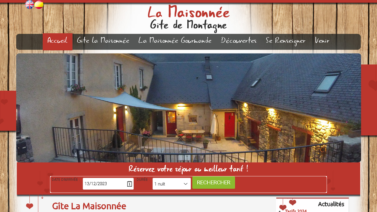 Capture d'écran de http://www.gitelamaisonnee.com/ 